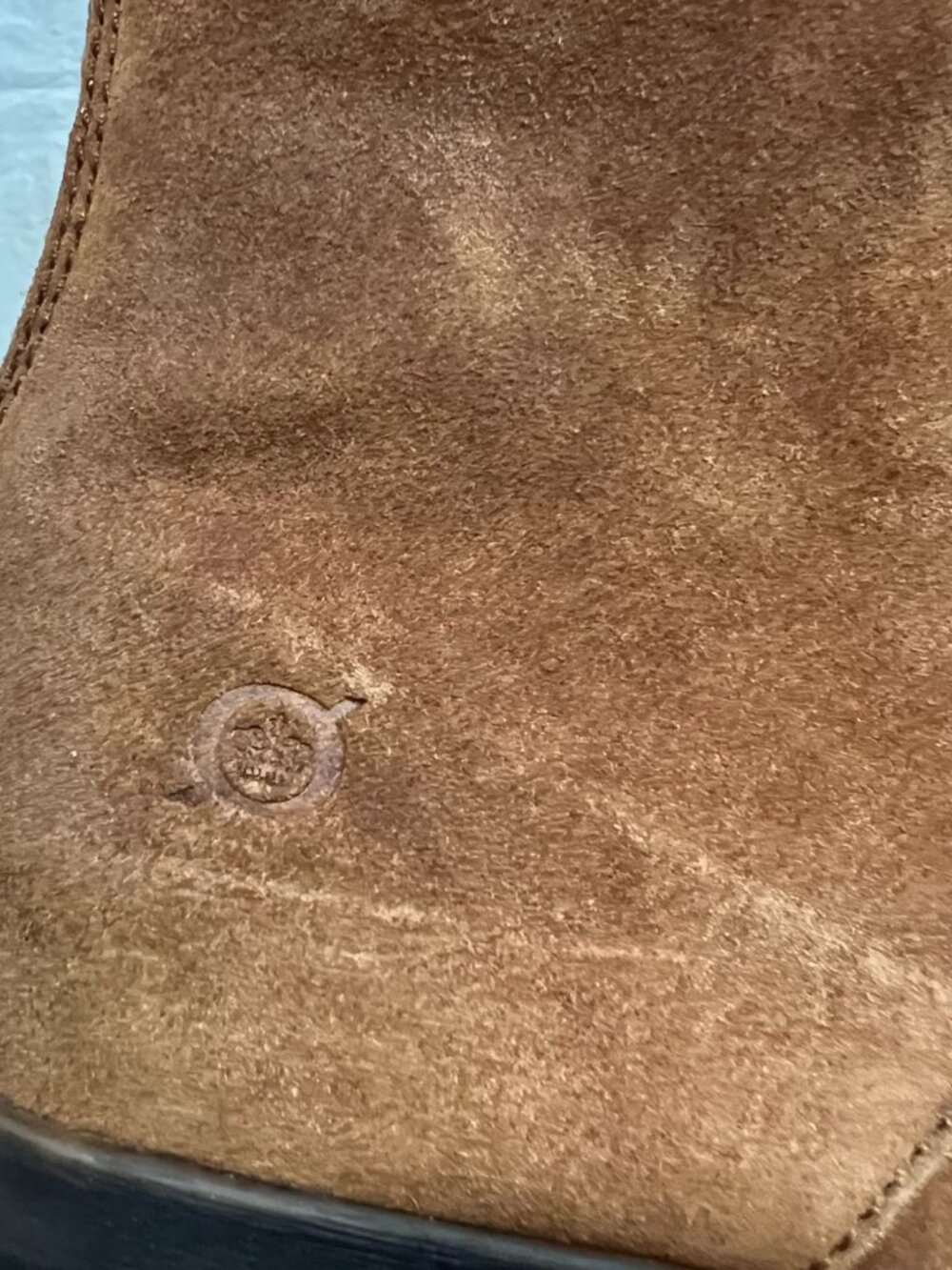 Born combat boots brown suede Kelisa zip up lace up womens 7.5 low heel - Picture 10 of 12
